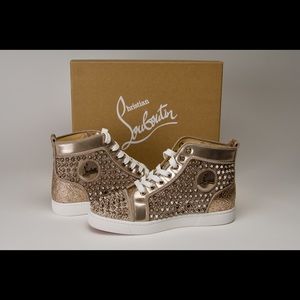 BRAND NEW LOUBOUTIN GLITTER/DIAMOND SNEAKERS!